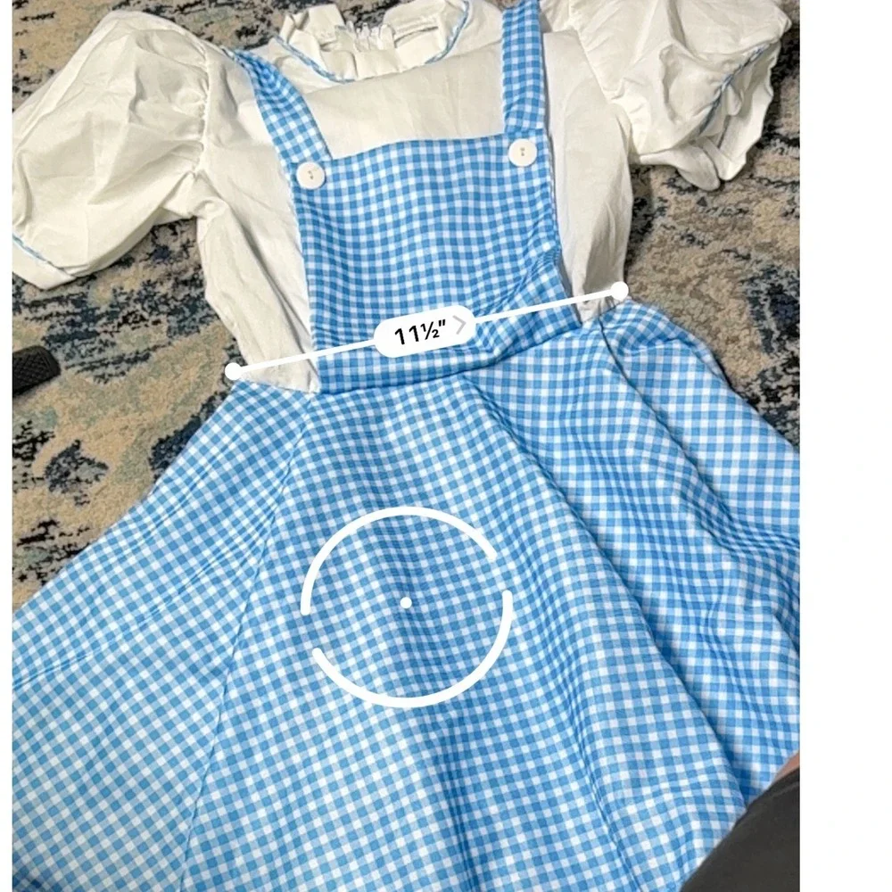 Rubies Wizard of Oz Dorothy Costume Girls Large 12-14 Gingham Dress 1996 10655
